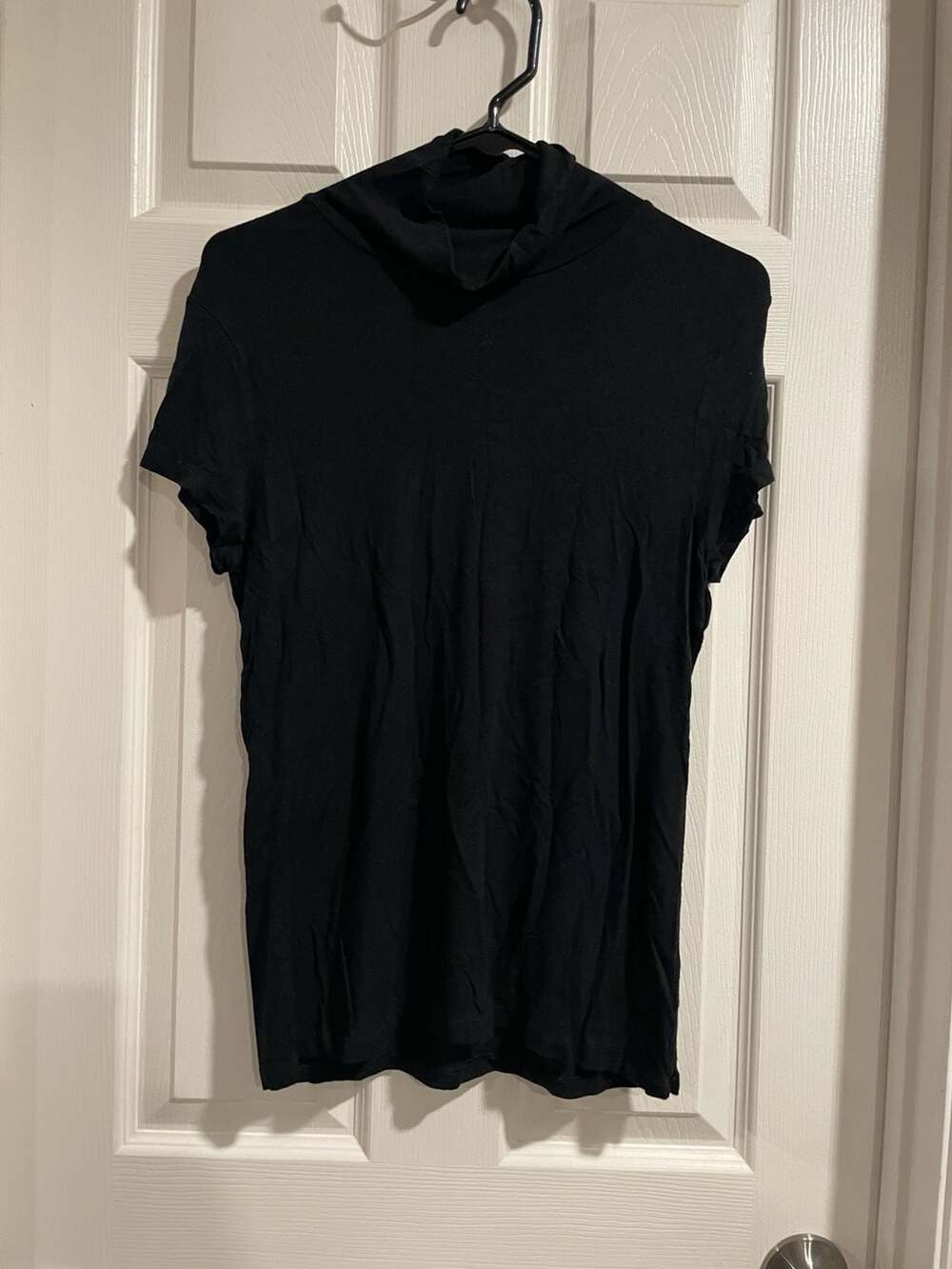 Lauren Ralph Lauren Petite Black Short Sleeve Turtleneck Top PM